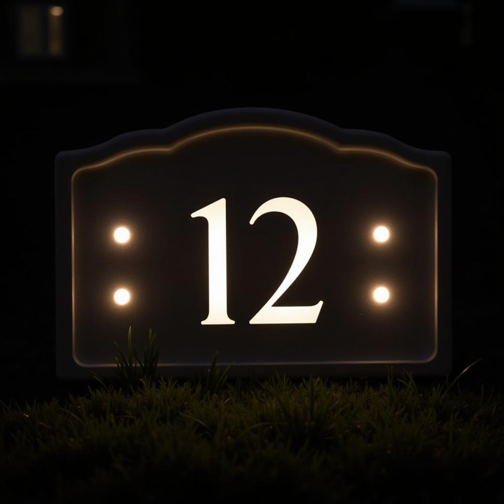 Illuminated Address Lawn Plaque