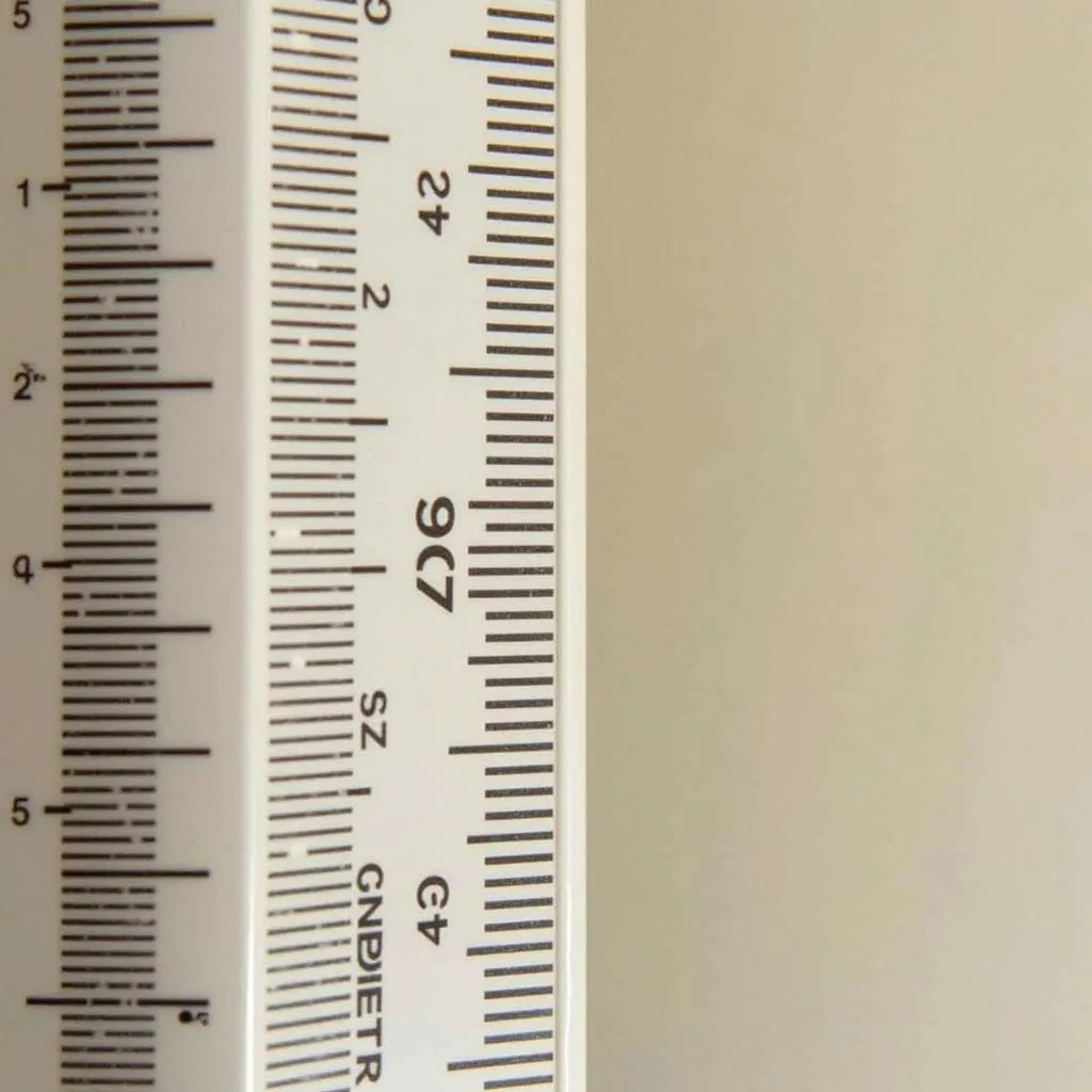 Measuring tape showing inches and centimeters