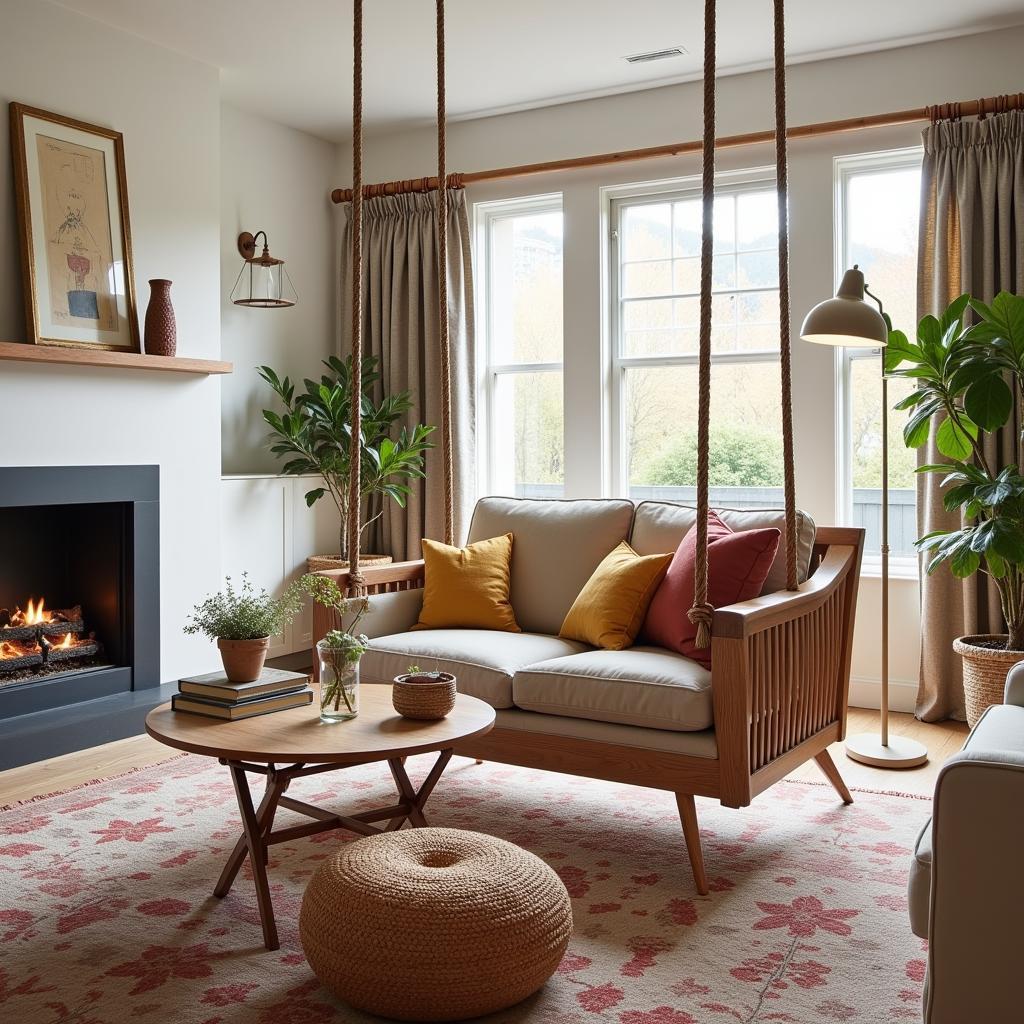 Indian swing in a modern living room