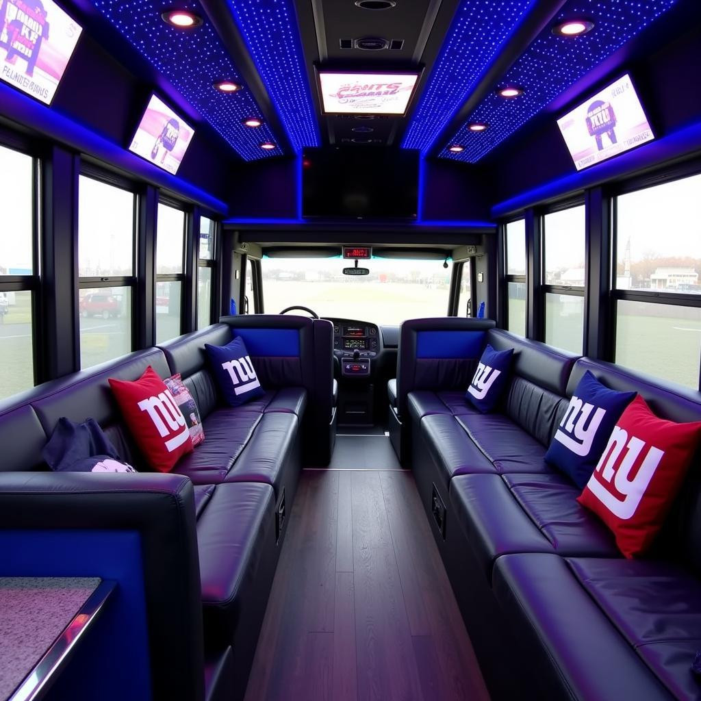 Inside an NY Giants Tailgate Bus