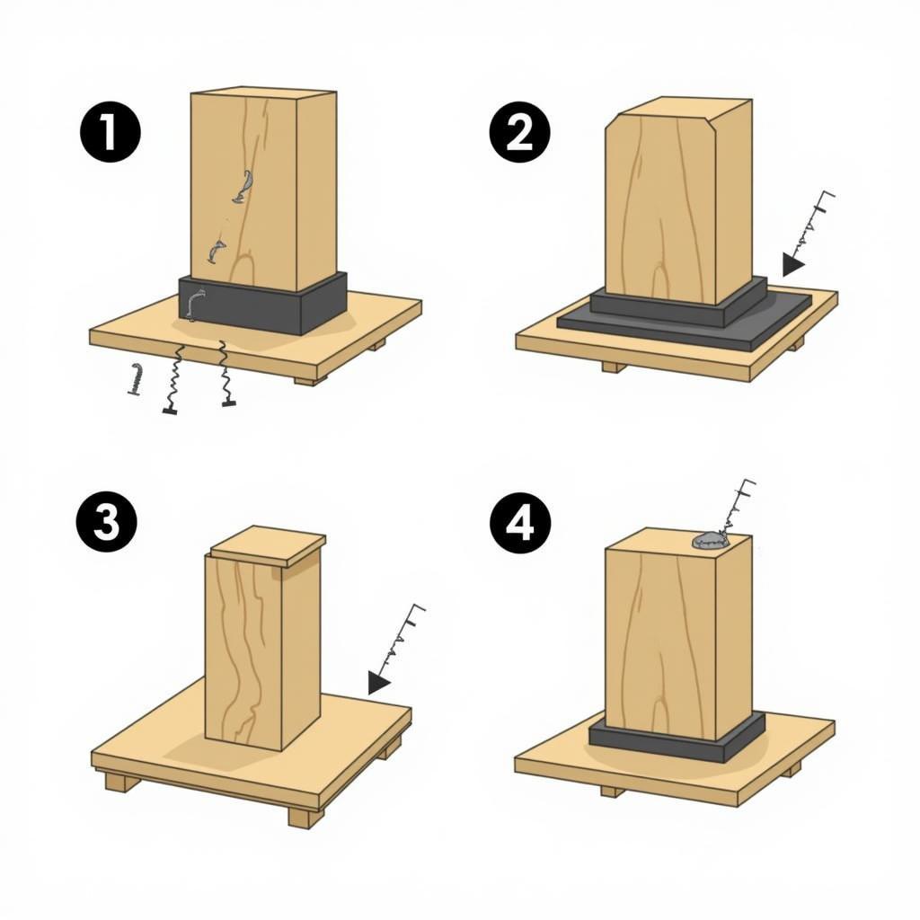 Installing a 4x4 Post Base Cover on a Wooden Deck