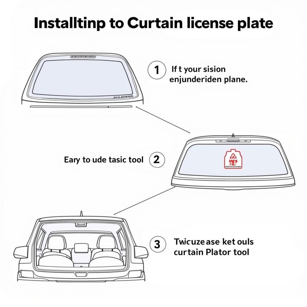 Simple steps to install a curtain license plate