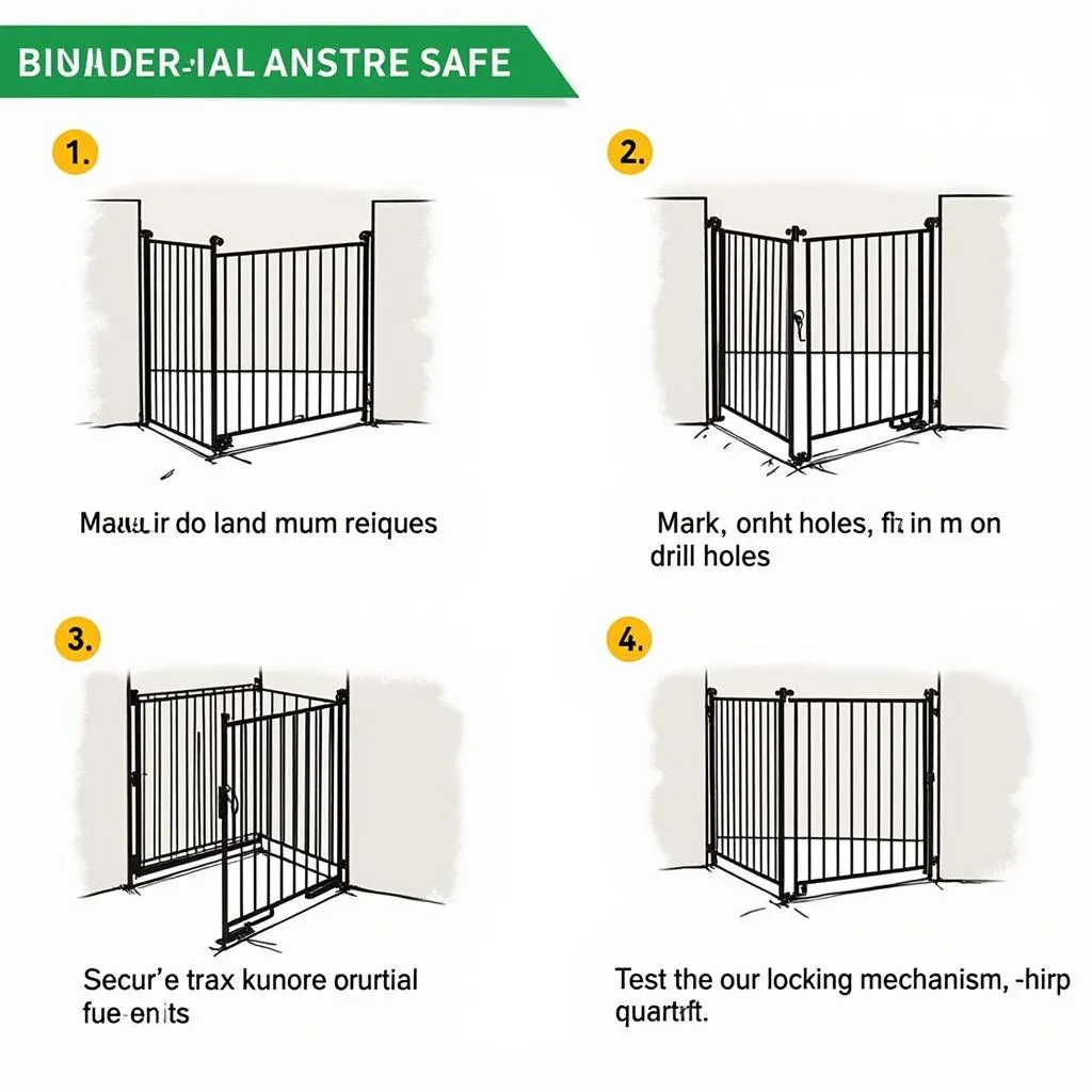 Installing a dog metal gate