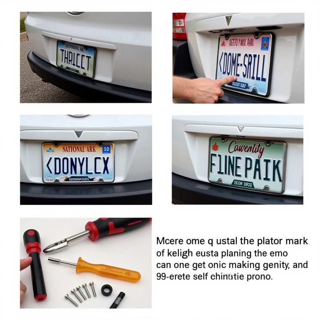 Installing a National Park License Plate Frame