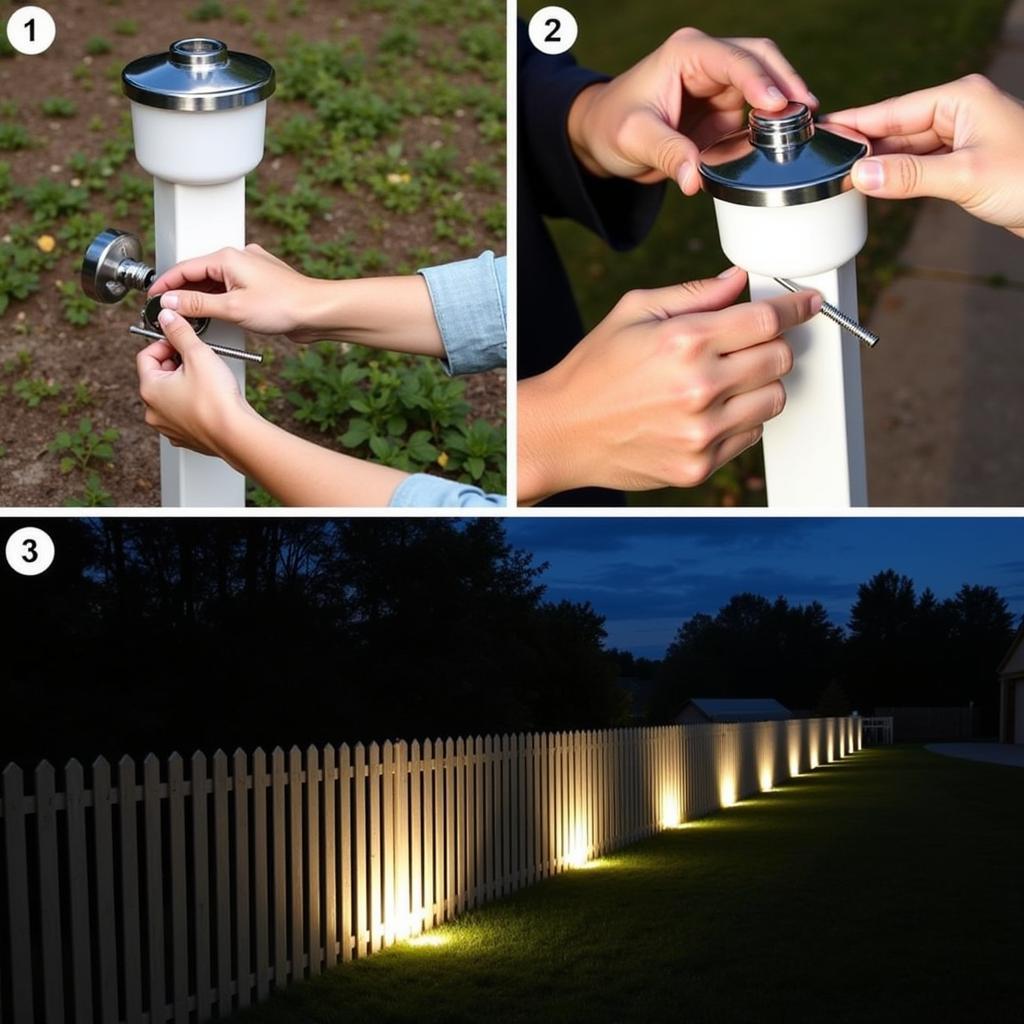  Installing PVC Fence Post Lights on a Fence