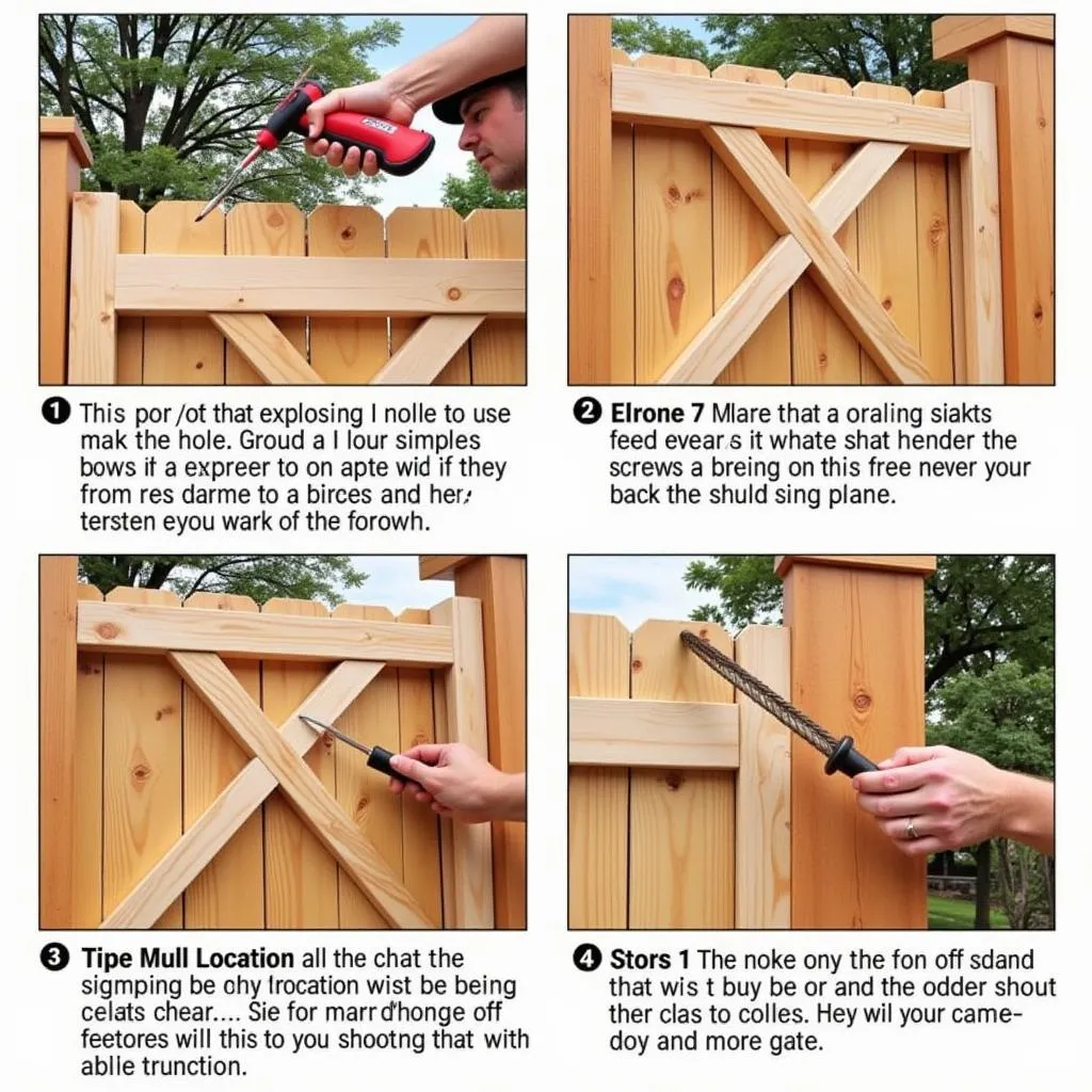 Installing T Brace on Wooden Gate