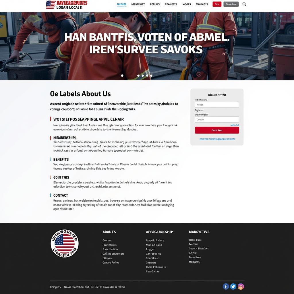 Ironworkers Local 11 Website Homepage