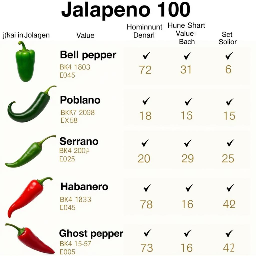 Jalapeno 100 vs Other Peppers