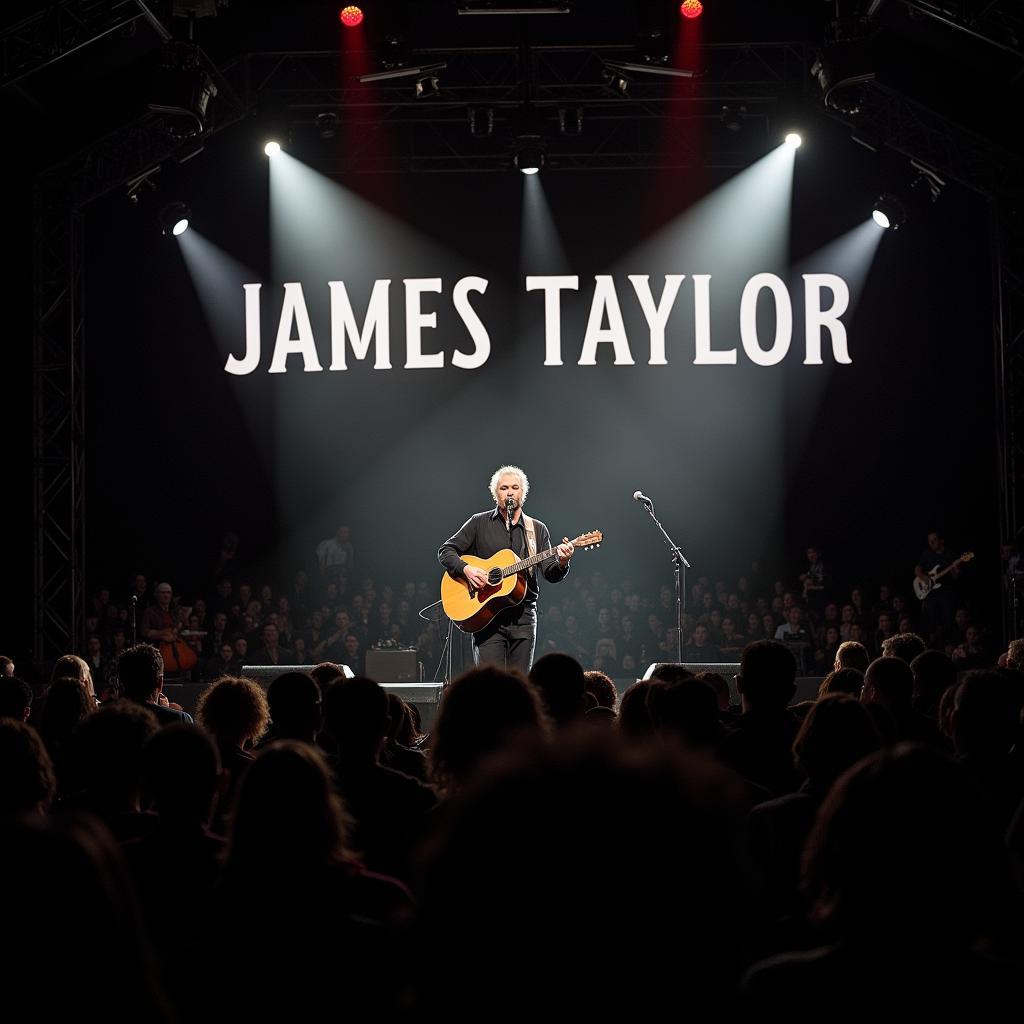 James Taylor captivating the audience with his soulful voice during his Kansas City concert