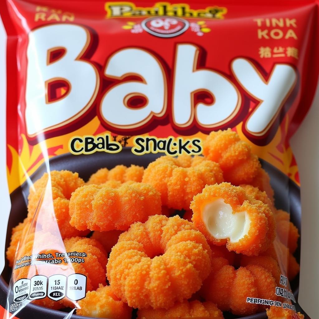 Packaging of Japanese baby crab snacks