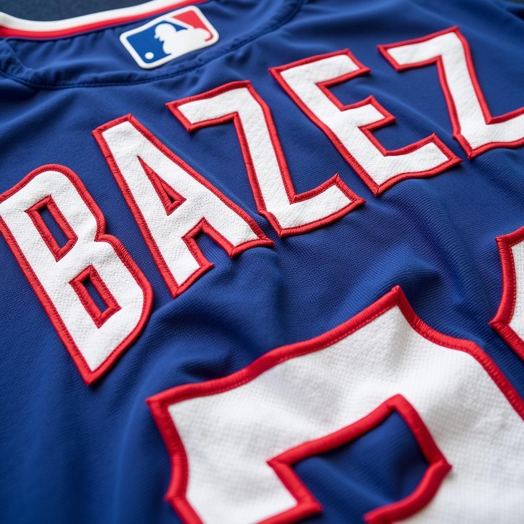 Javier Baez Puerto Rico Jersey - Close Up