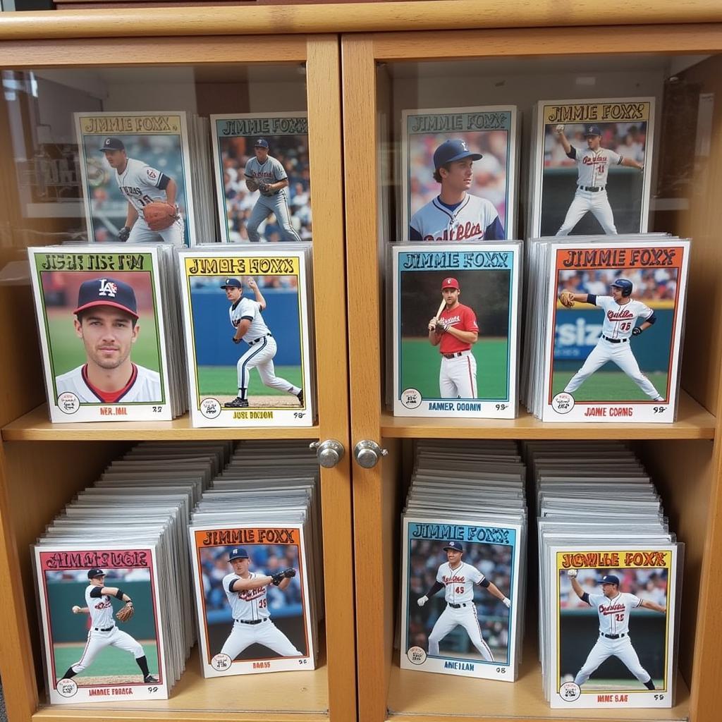 Jimmie Foxx Baseball Card Collection Display