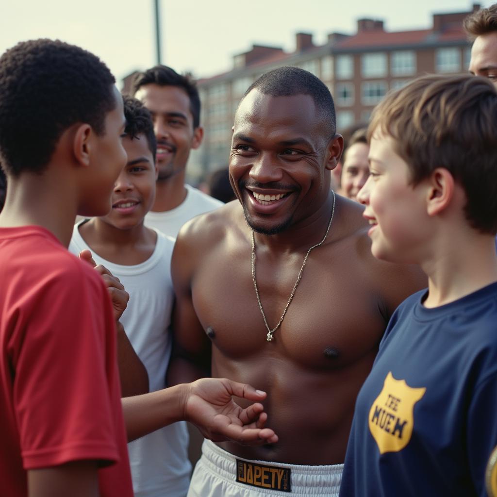 Joe Frazier Engaging with the Community