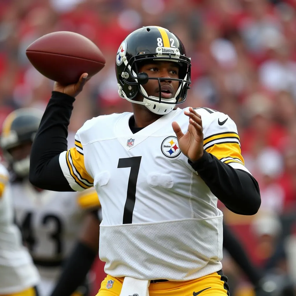 Joe Gilliam throwing a pass during a game