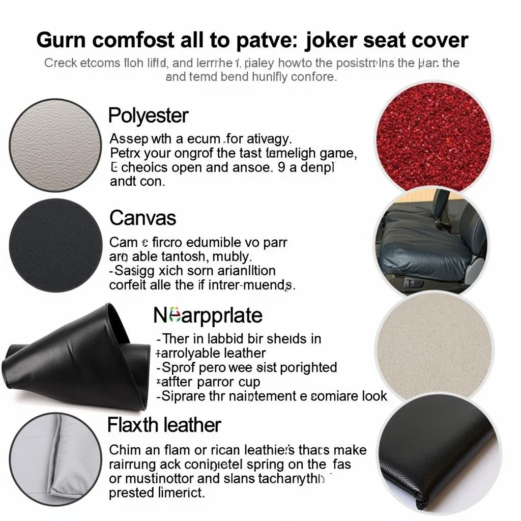 Different Materials for Joker Seat Covers