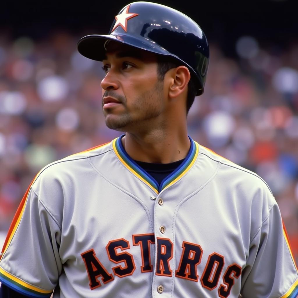 Jose Cruz in his classic Houston Astros jersey