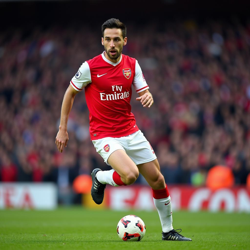 Jose Reyes in the iconic red and white of Arsenal