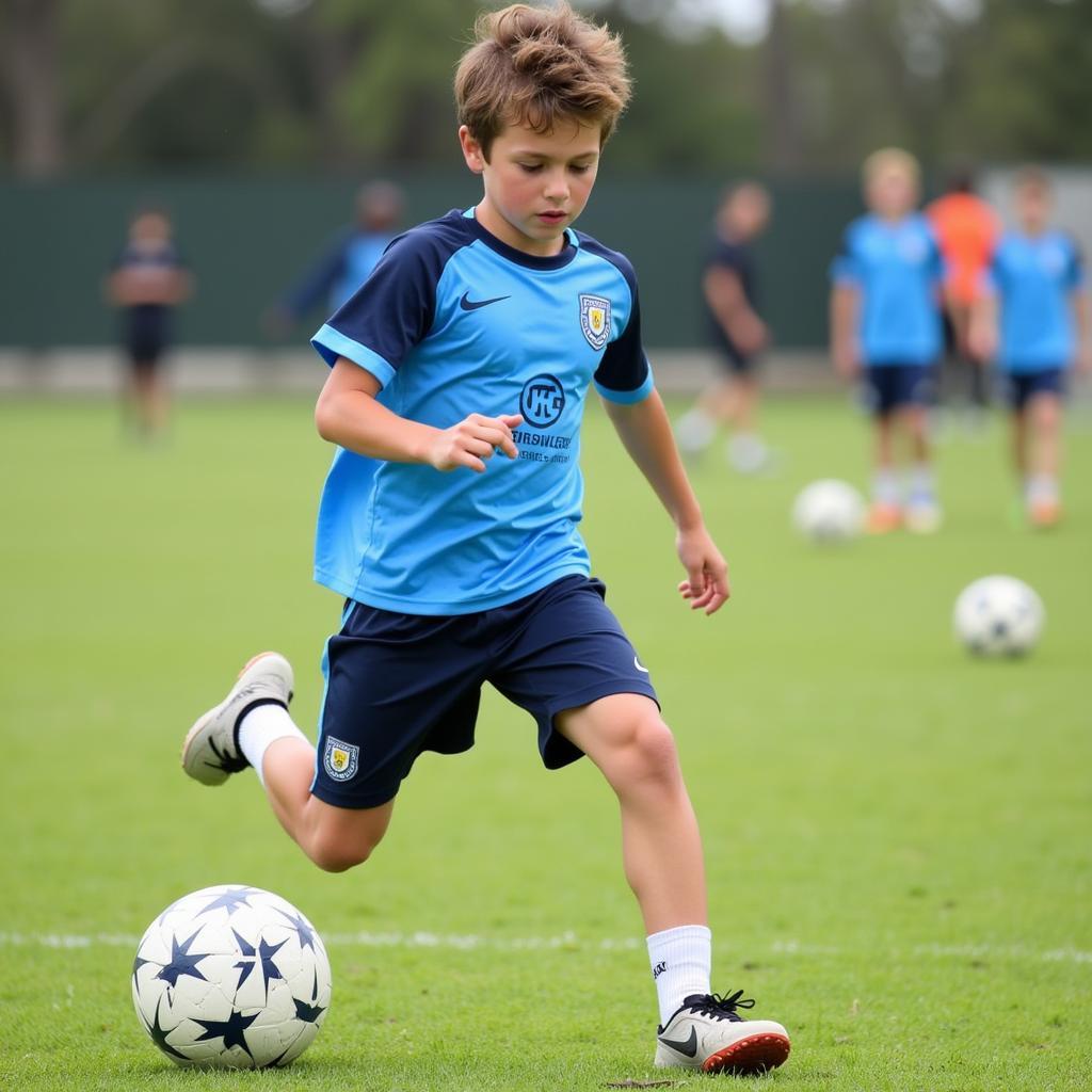 Josh Martin training with the City of Charleston youth team