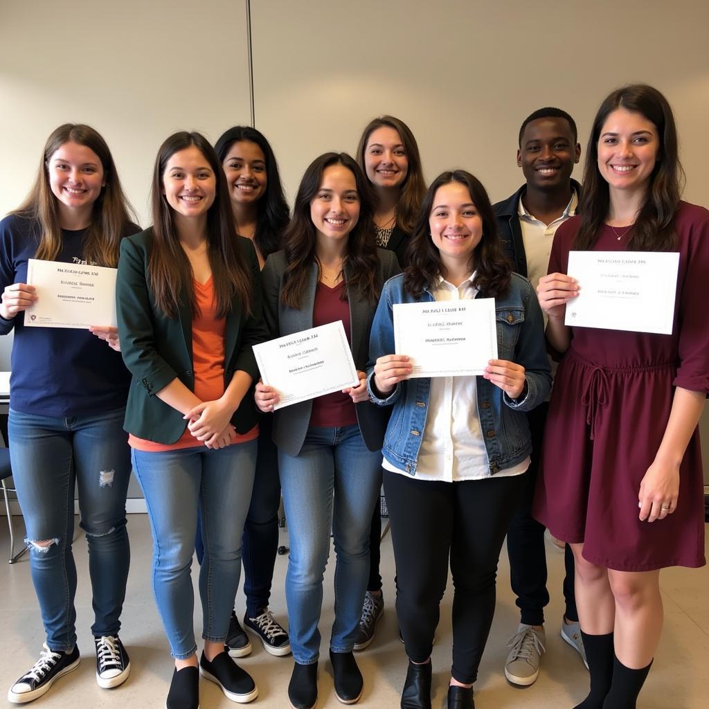 Group photo of smiling Joshua 19 Scholarship recipients