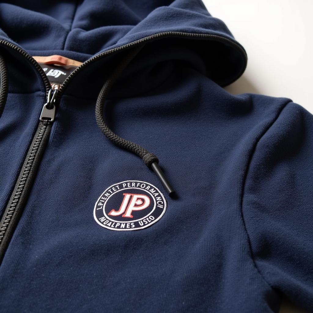 Close-Up Details of JP Performance Hoodie