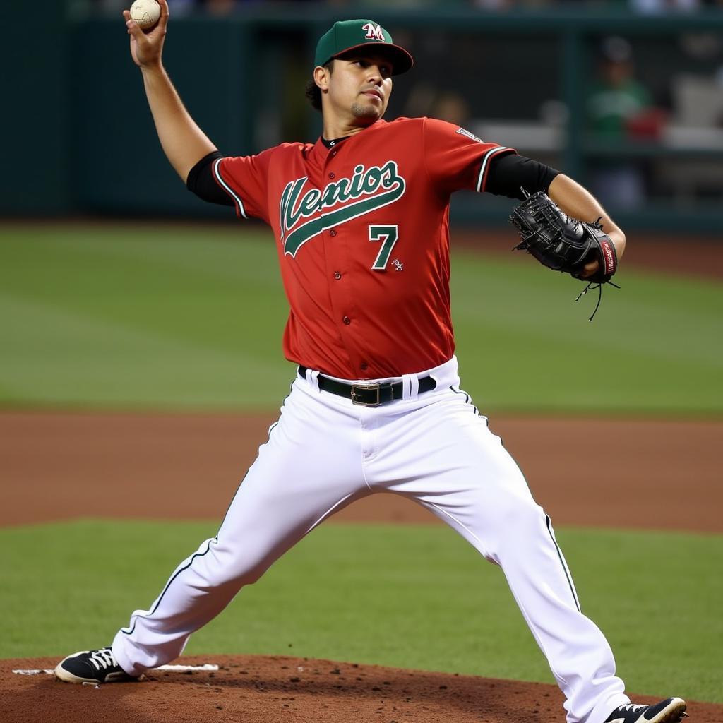 Julio Urias in Action, Pitching for Mexico