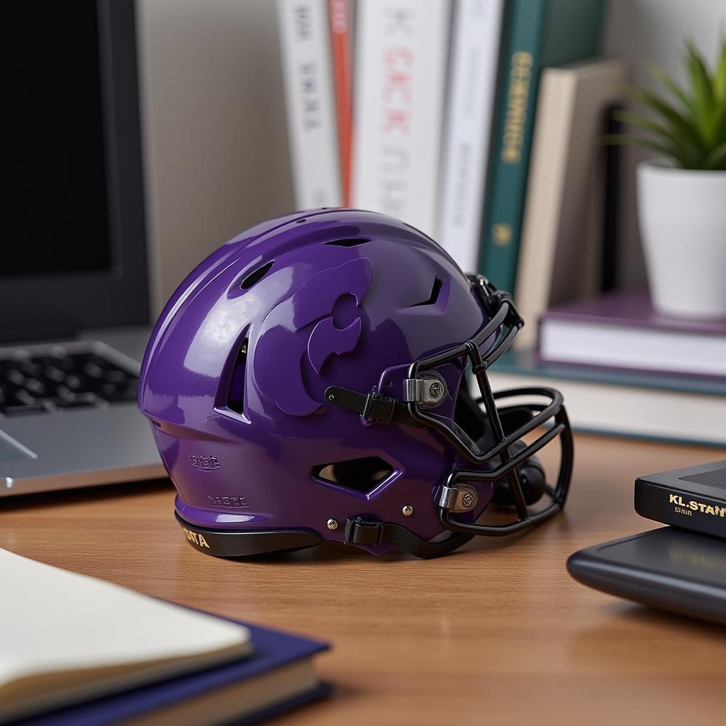 K State Mini Helmet on Desk