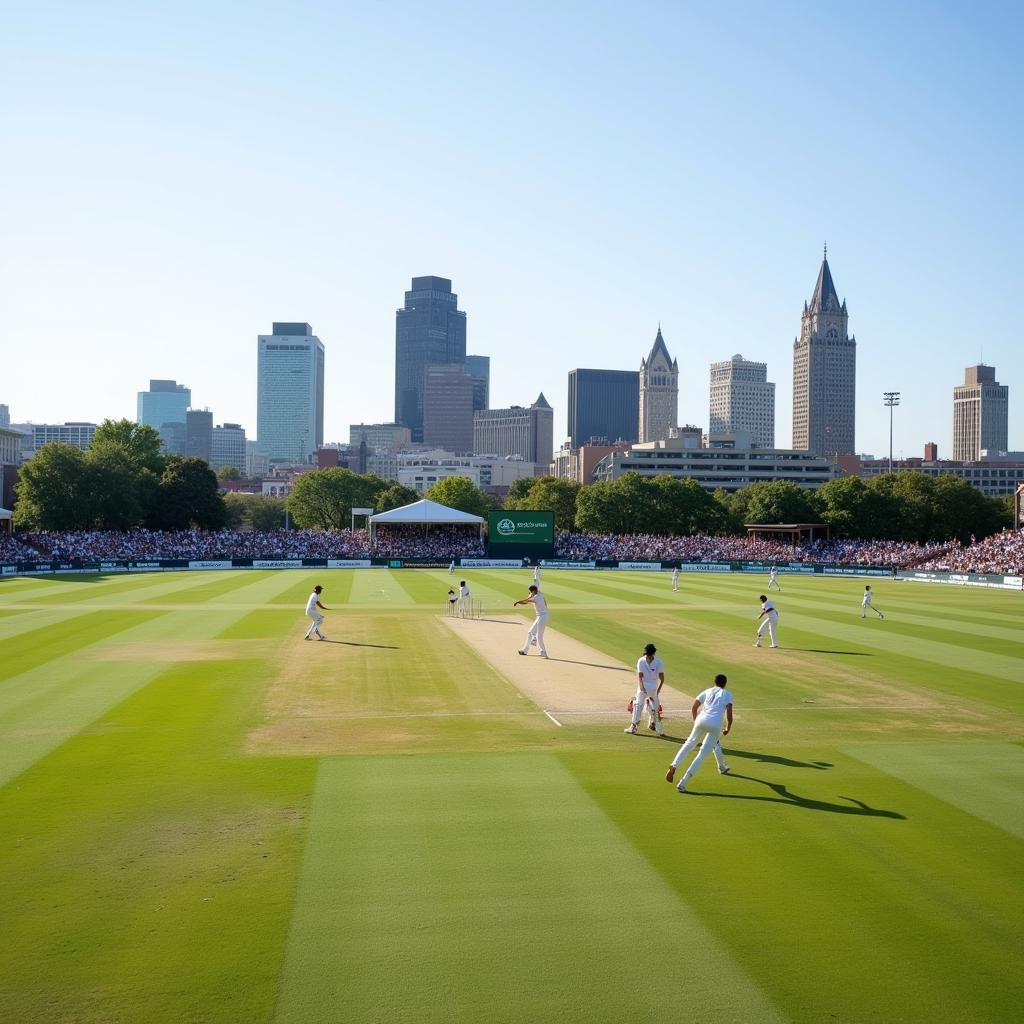 Kansas City Cricket League Match in Progress