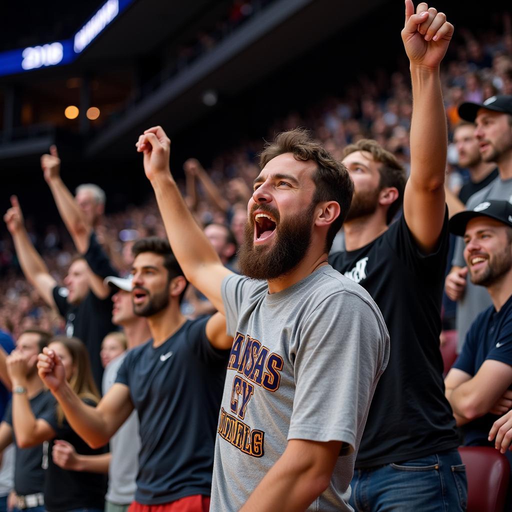 Kansas City Monarchs Fans Celebrating a Victory