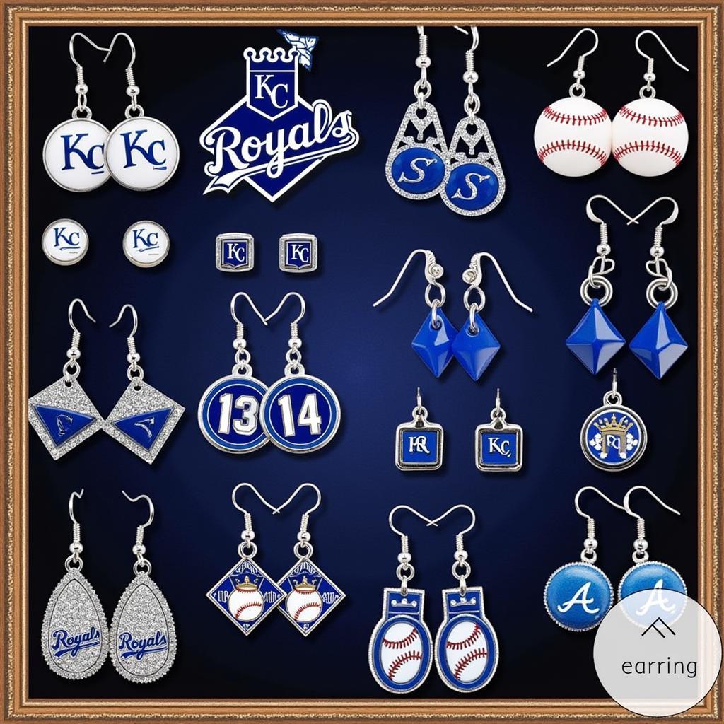 Kansas City Royals Earrings in Various Styles