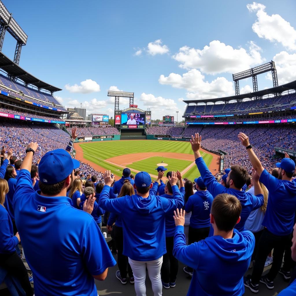 Kansas City Royals Fans Celebrating a Victory