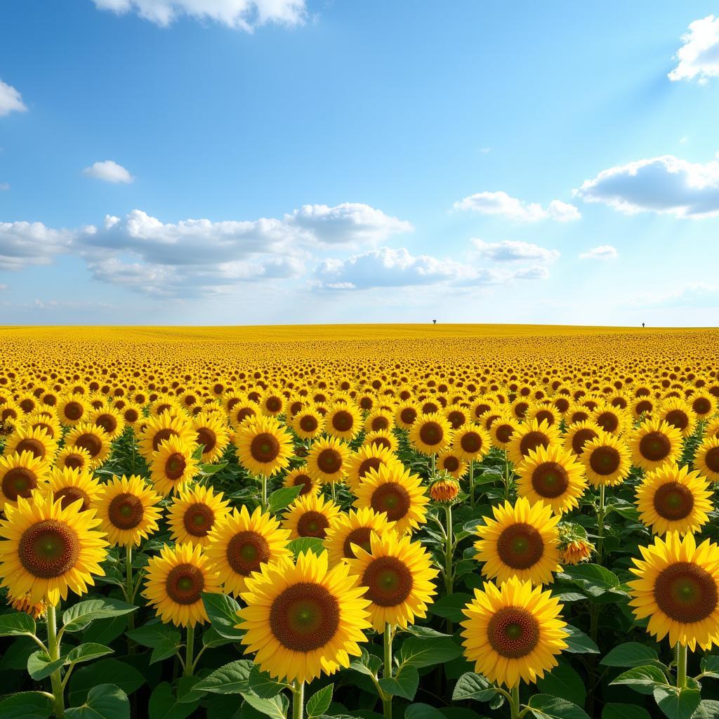 Kansas Sunflower Field Postcard