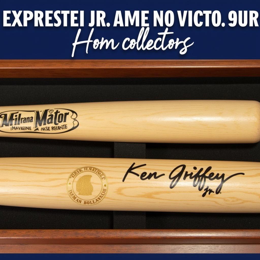 Ken Griffey Jr. Autographed Bat in Display Case