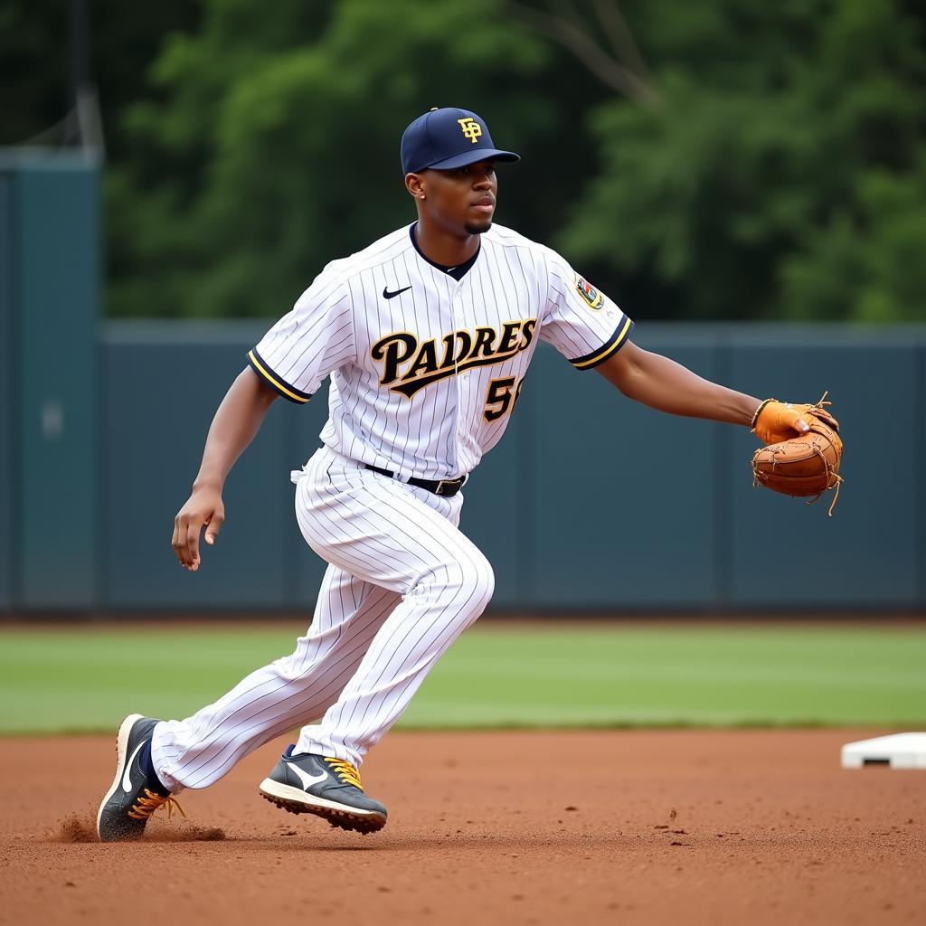 Khalil Greene in his San Diego Padres jersey during a game