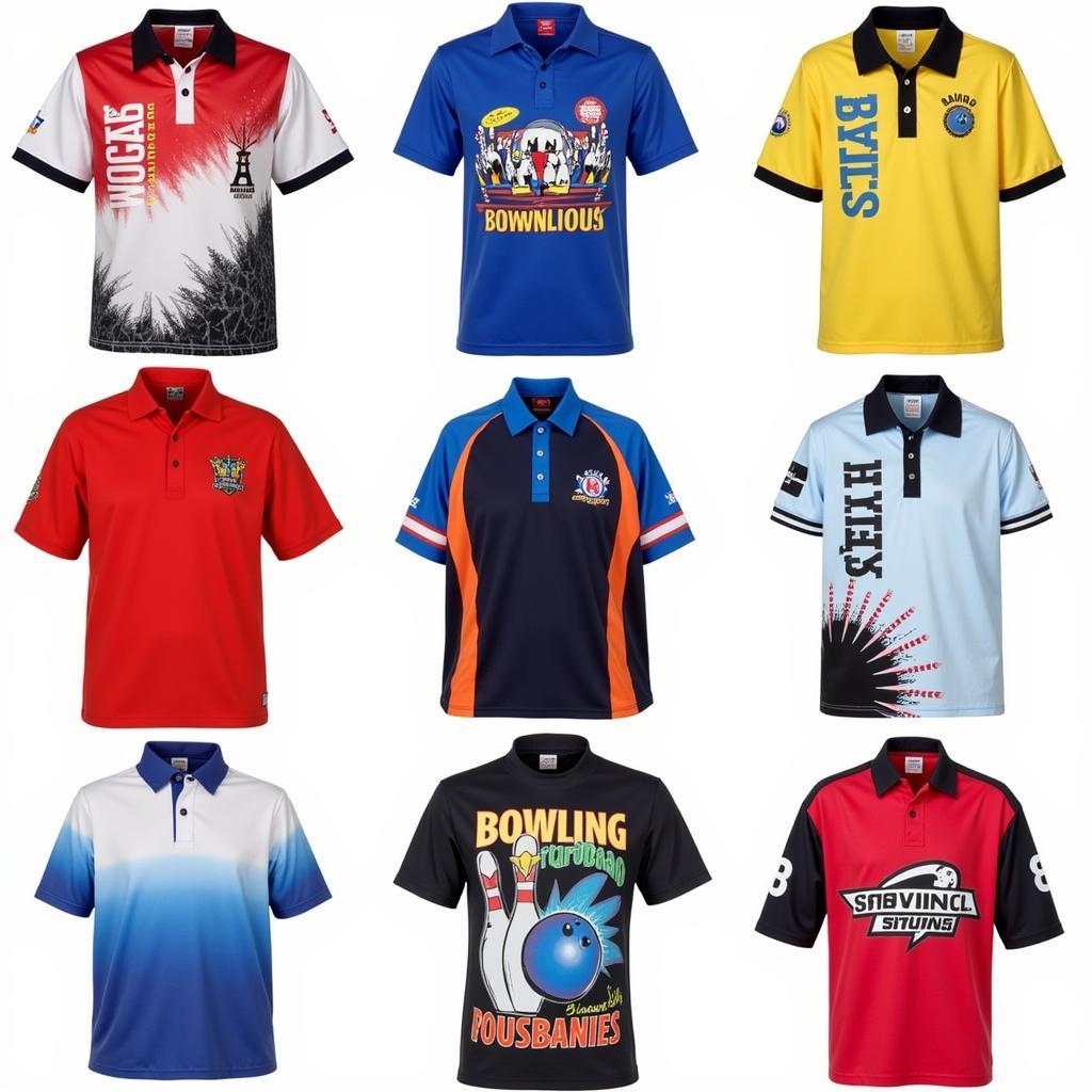 Kids bowling shirts in different styles