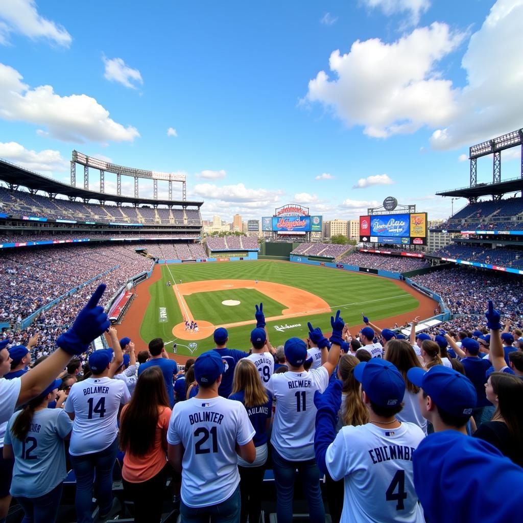 LA Dodgers Fans Celebrating