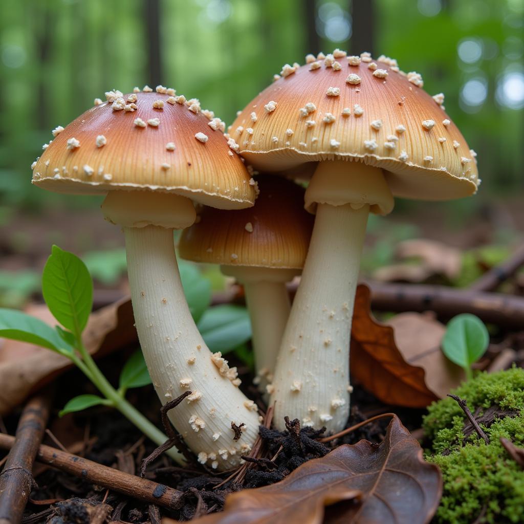 La Soul mushrooms growing in the wild