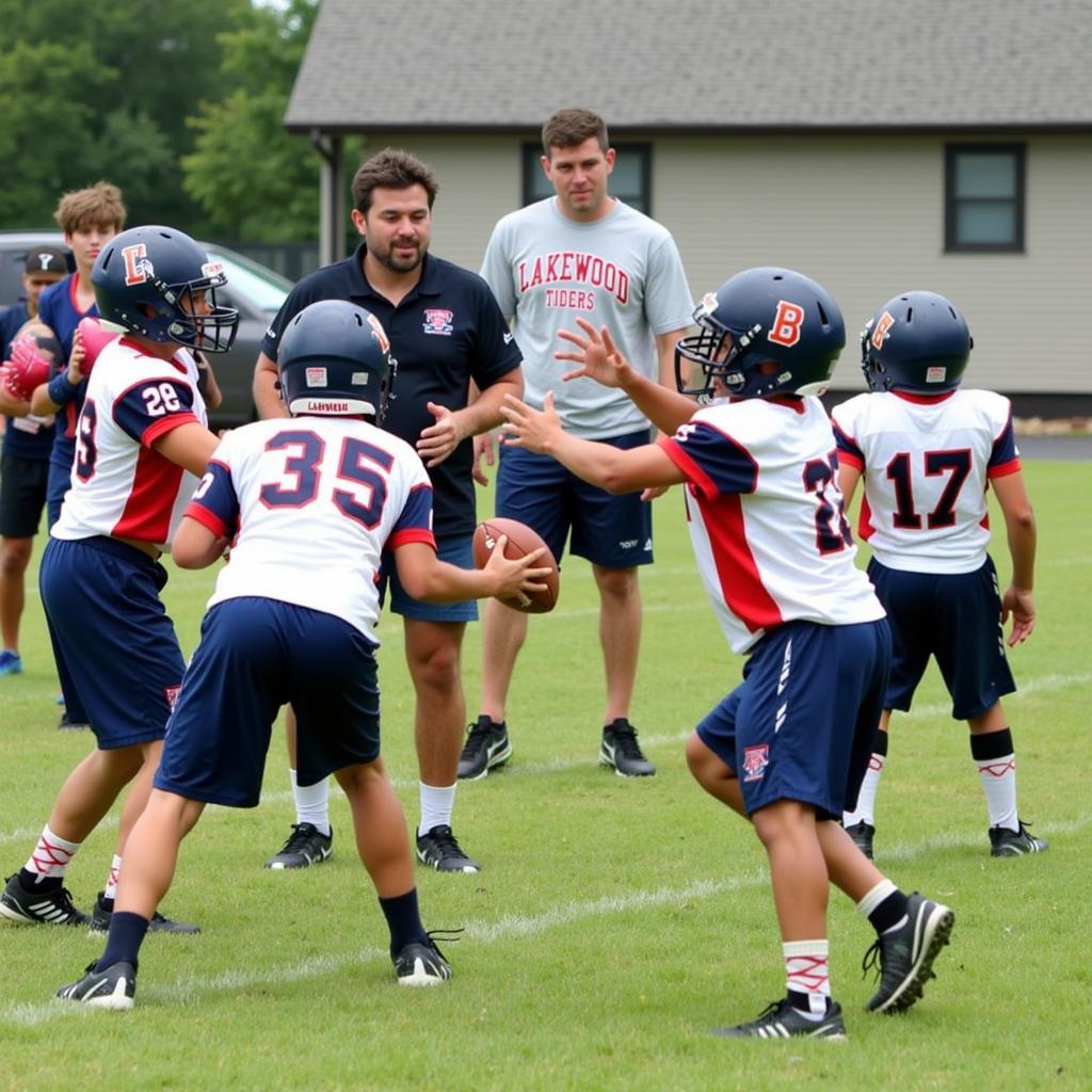 Lakewood Tigers Youth Football Practice Session