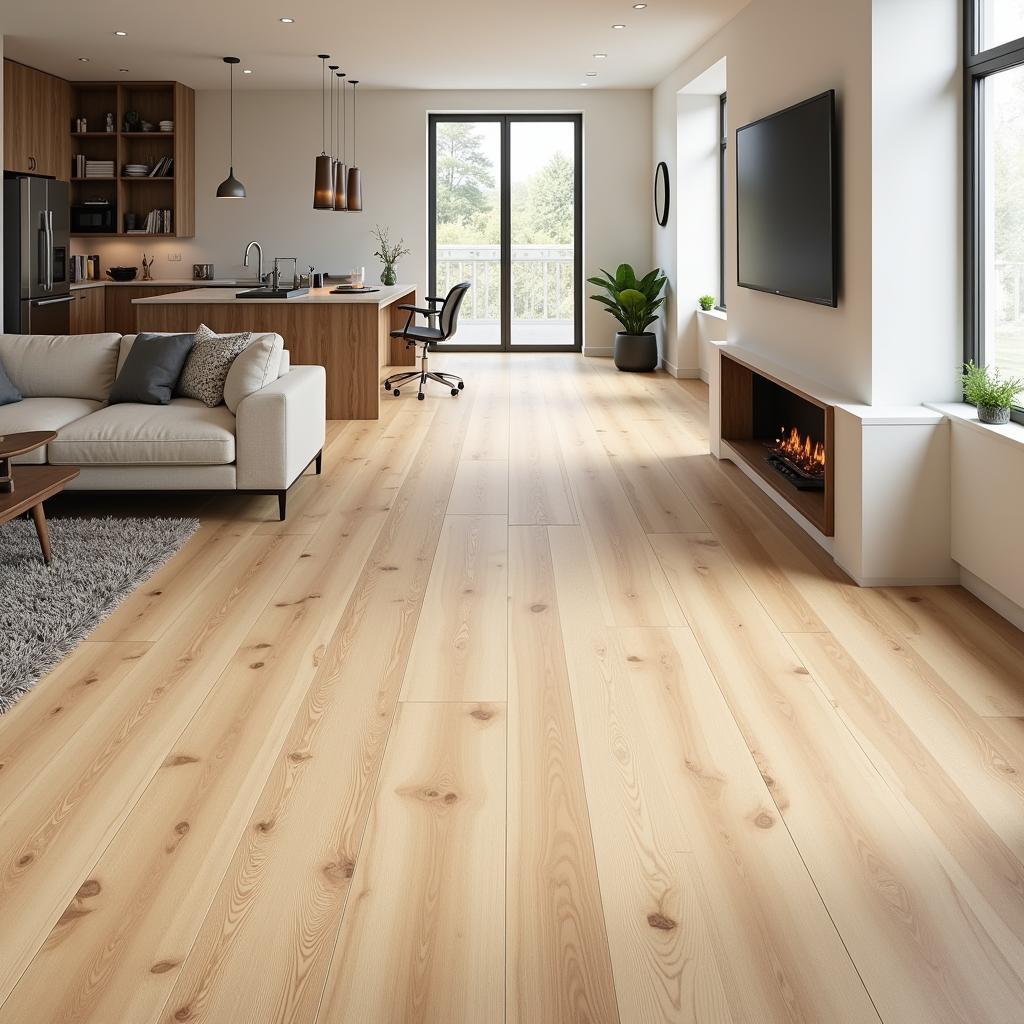 Modern living room with laminate VIP flooring