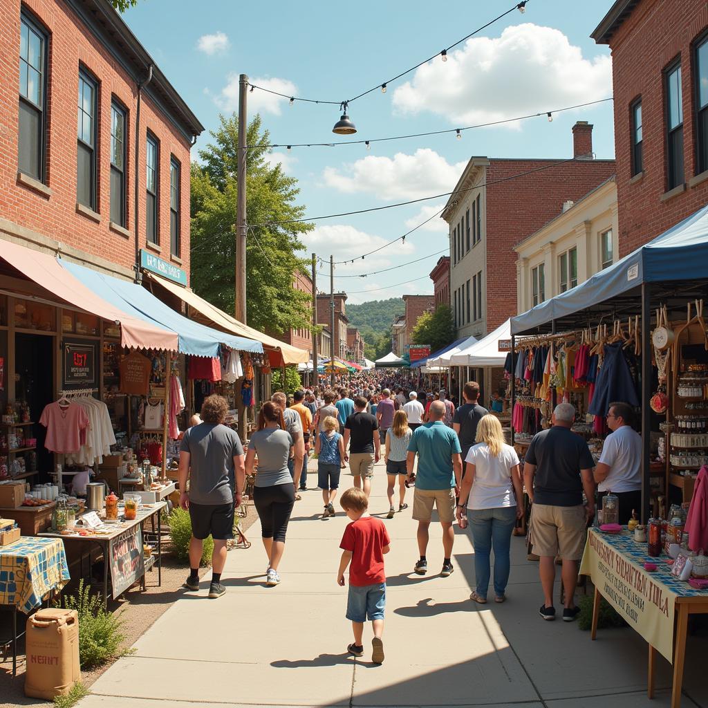 Flea market vendors in Lancaster, Ohio