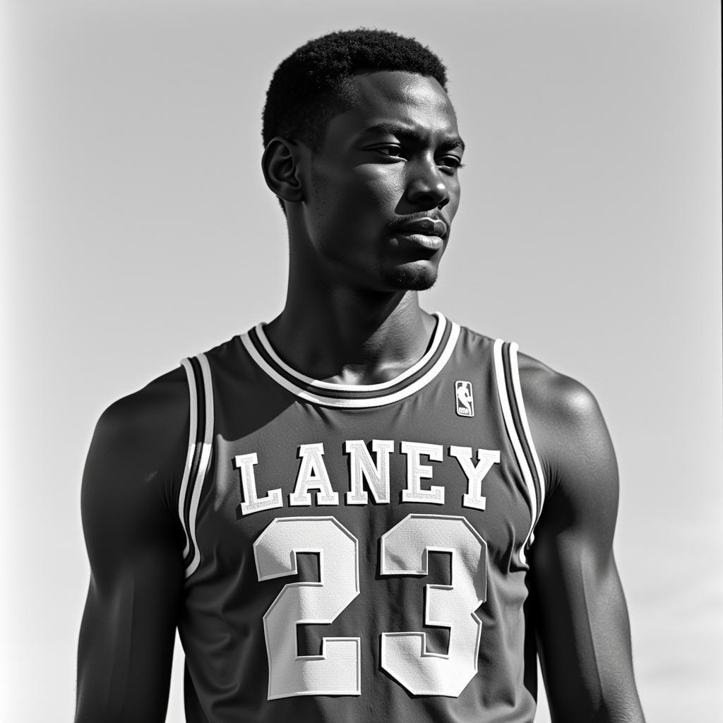 Michael Jordan in his Laney High School Basketball Uniform