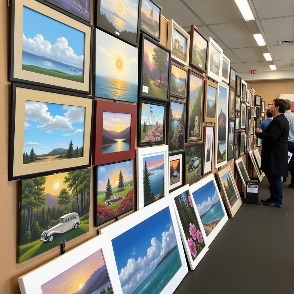 Painting Display at Lansdowne Arts Festival