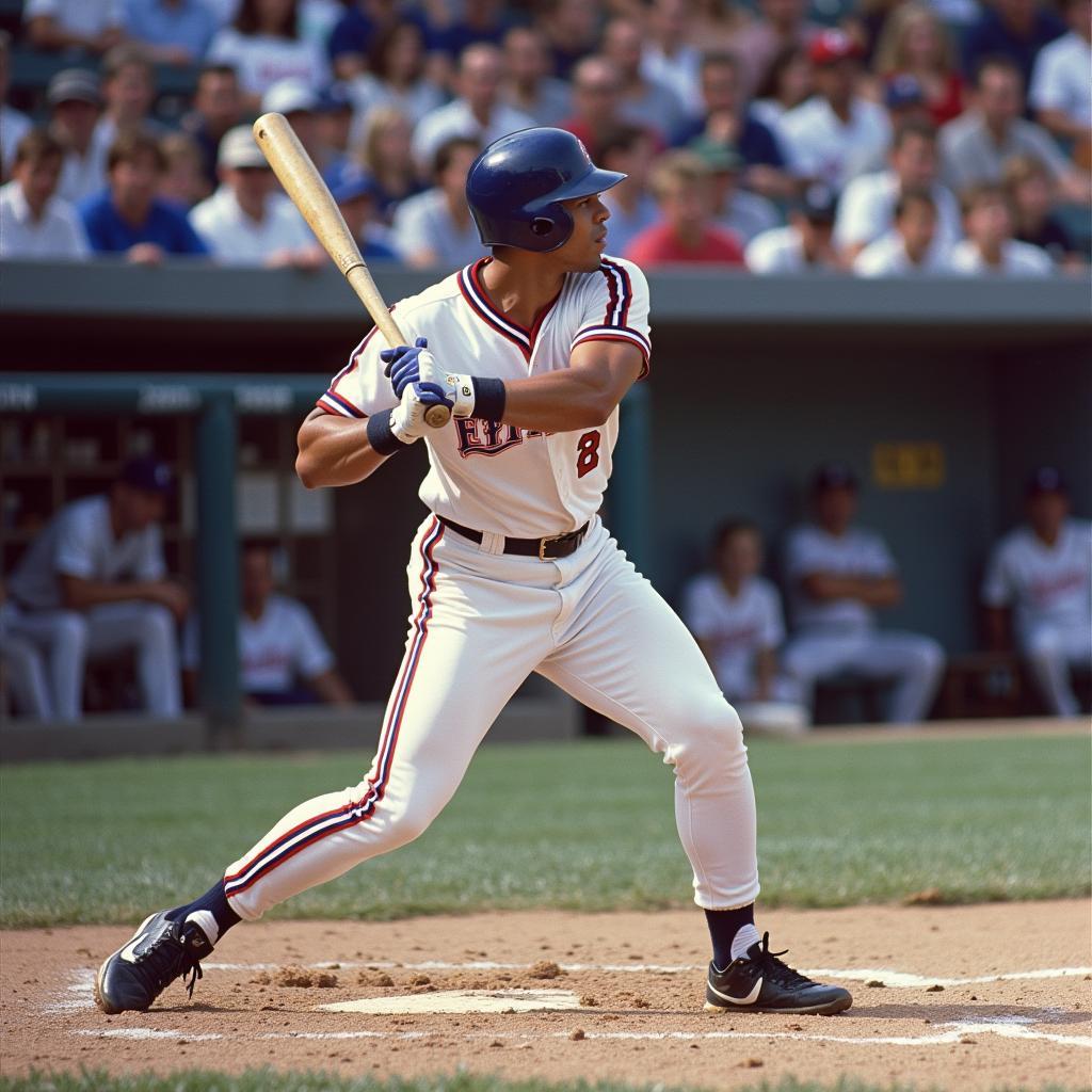 Larry Walker batting for the Montreal Expos