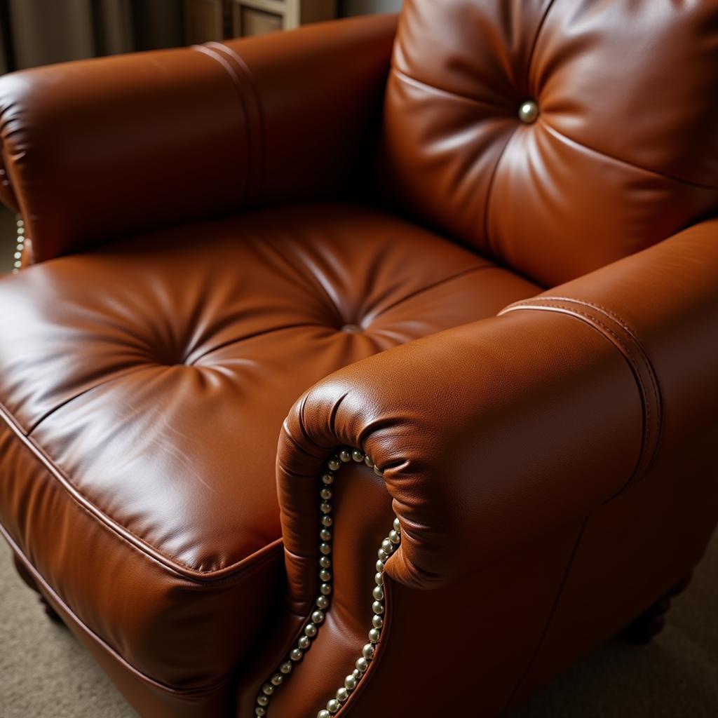 Luxury Leather Baseball Glove Chair