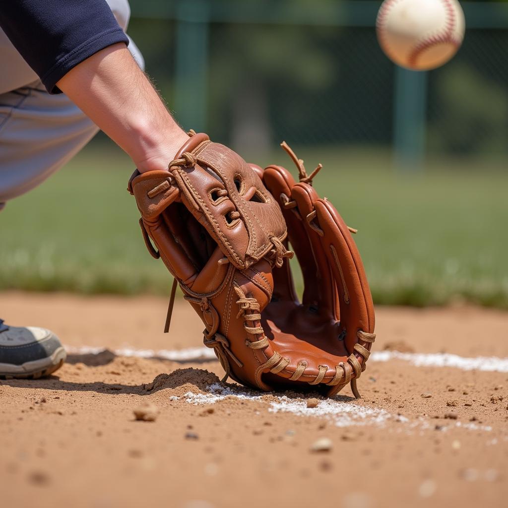 Left-Handed First Baseman Stance