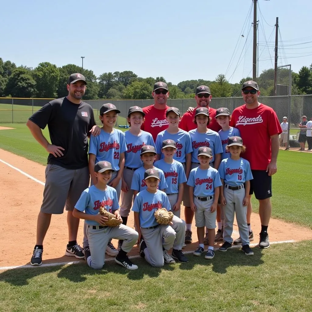 Group photo at Legends Baseball Camp