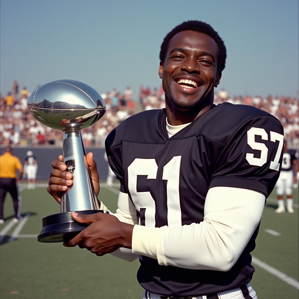 Lester Hayes celebrating after a Super Bowl XV victory