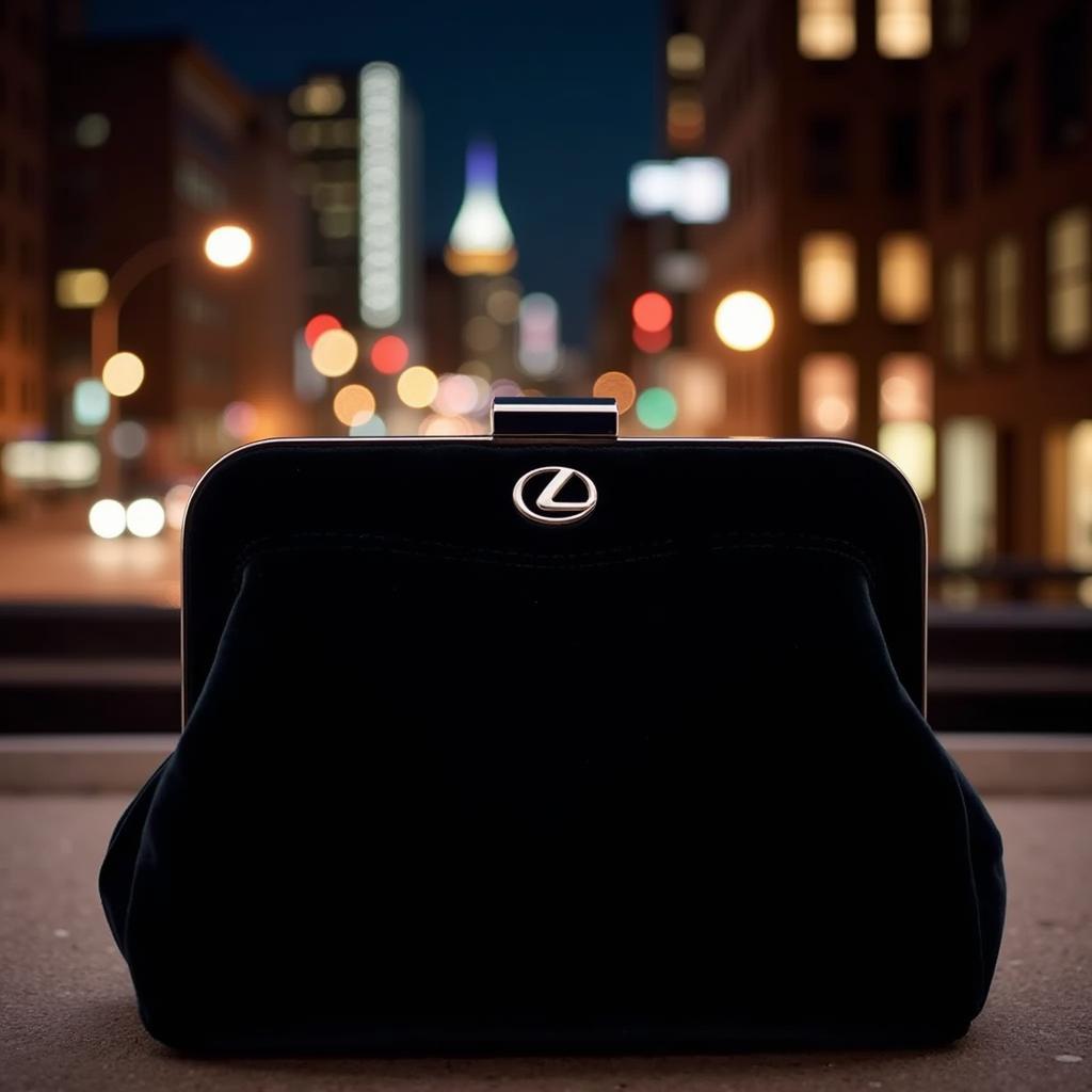 Elegant Lexus City Chic Clutch in Black Velvet