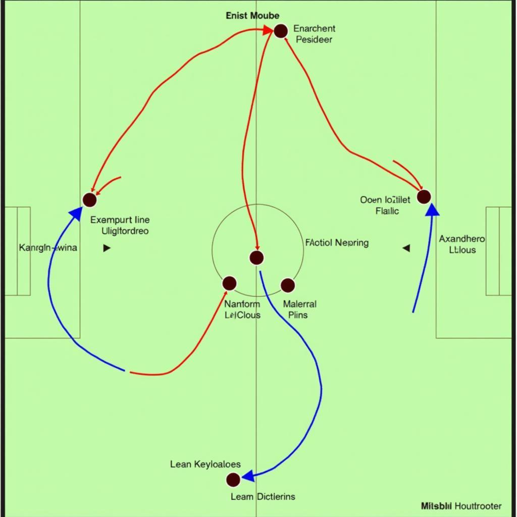 Tactical board with formations and arrows