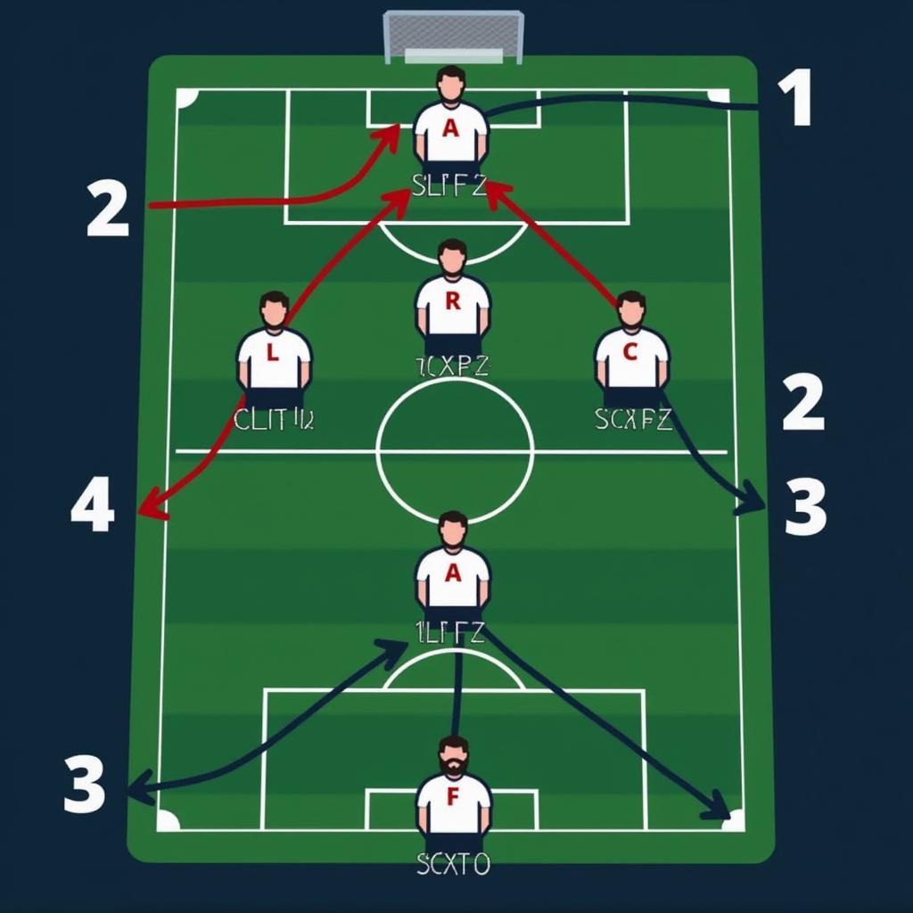 Lineup card showcasing tactical analysis for a football match