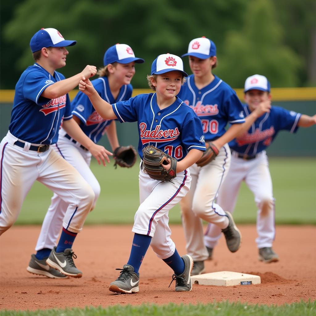 Youth baseball game in Little League District 30